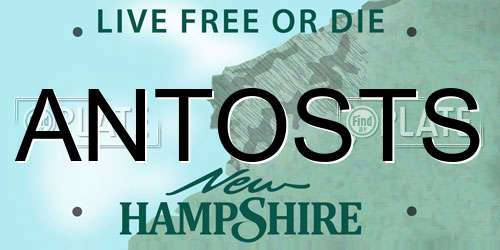 ANTOSTS New Hampshire License Plate