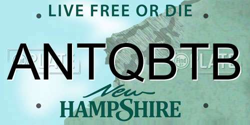 ANTQBTB New Hampshire License Plate