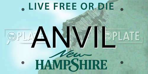 ANVIL New Hampshire License Plate