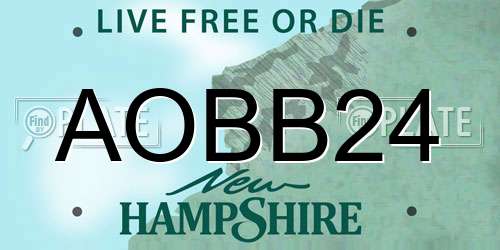 AOBB24 New Hampshire License Plate