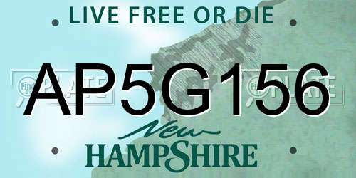 AP5G156 New Hampshire License Plate