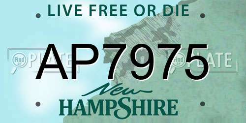AP7975 New Hampshire License Plate