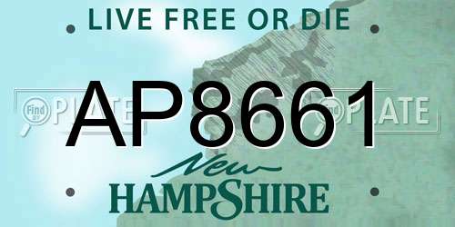 AP8661 New Hampshire License Plate