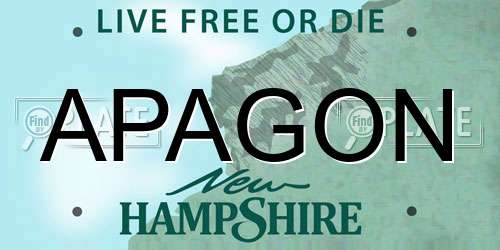APAGON New Hampshire License Plate