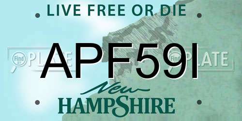 APF59I New Hampshire License Plate