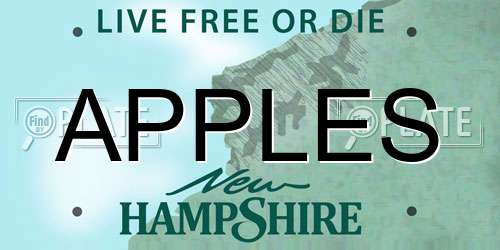 APPLES New Hampshire License Plate