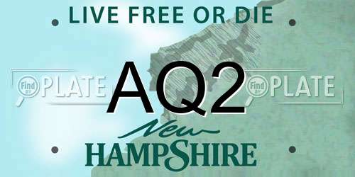 AQ2 New Hampshire License Plate