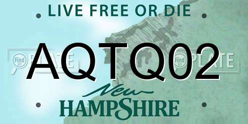 AQTQ02 New Hampshire License Plate