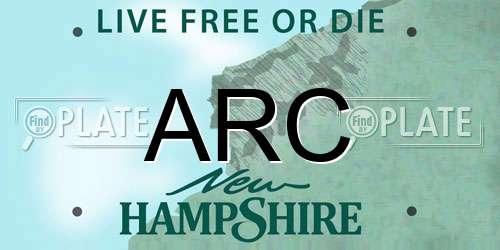 ARC New Hampshire License Plate