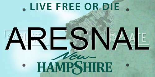 ARESNAL New Hampshire License Plate