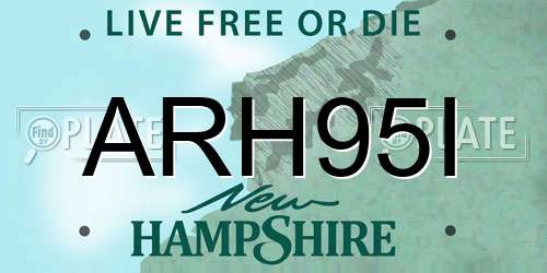 ARH95I New Hampshire License Plate