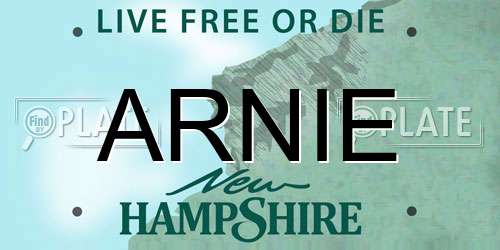 ARNIE New Hampshire License Plate