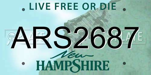 ARS2687 New Hampshire License Plate