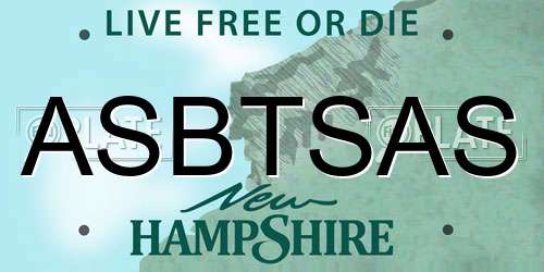 ASBTSAS New Hampshire License Plate