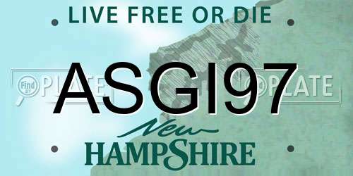ASGI97 New Hampshire License Plate