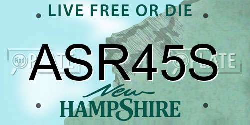 ASR45S New Hampshire License Plate