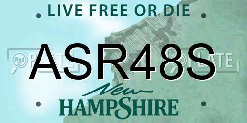 ASR48S New Hampshire License Plate