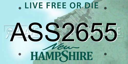 ASS2655 New Hampshire License Plate