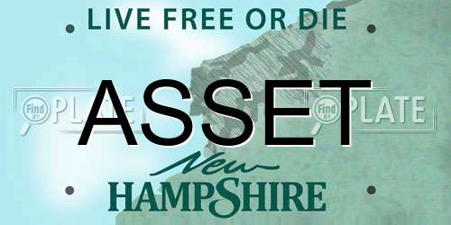 ASSET New Hampshire License Plate