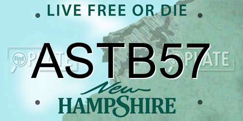 ASTB57 New Hampshire License Plate