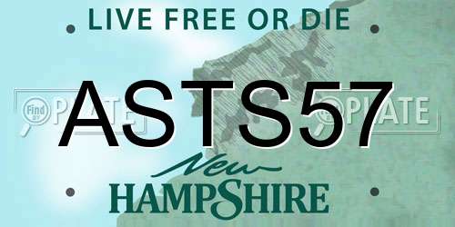ASTS57 New Hampshire License Plate