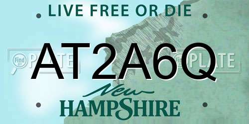 AT2A6Q New Hampshire License Plate