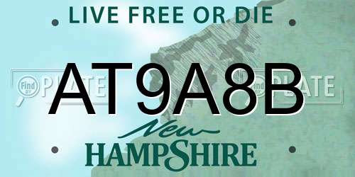 AT9A8B New Hampshire License Plate