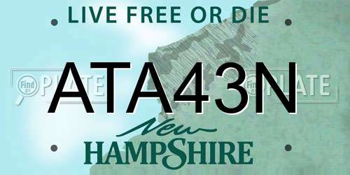 ATA43N New Hampshire License Plate