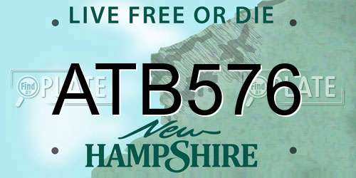 ATB576 New Hampshire License Plate