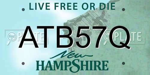ATB57Q New Hampshire License Plate