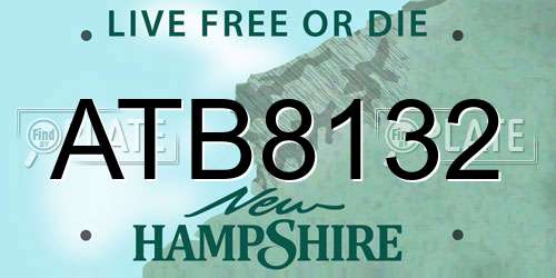 ATB8132 New Hampshire License Plate