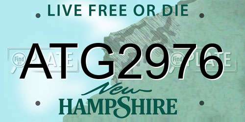 ATG2976 New Hampshire License Plate
