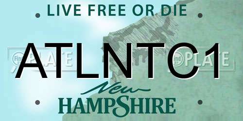 ATLNTC1 New Hampshire License Plate