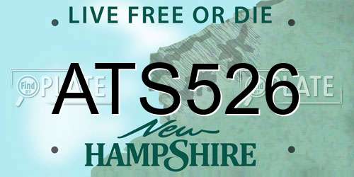 ATS526 New Hampshire License Plate