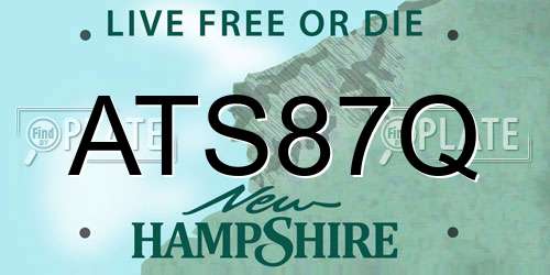 ATS87Q New Hampshire License Plate
