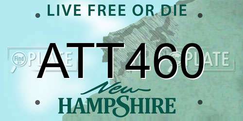 ATT460 New Hampshire License Plate