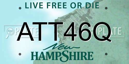 ATT46Q New Hampshire License Plate