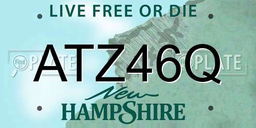 ATZ46Q New Hampshire License Plate