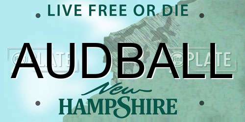AUDBALL New Hampshire License Plate