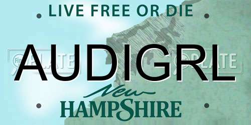 AUDIGRL New Hampshire License Plate