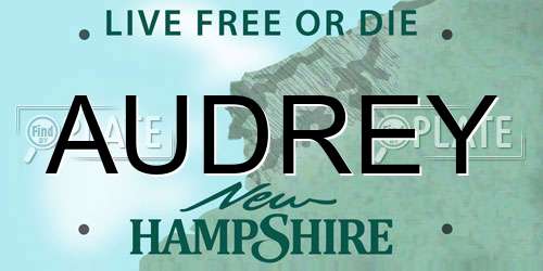 AUDREY New Hampshire License Plate