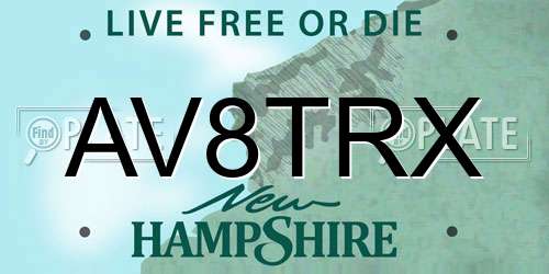 AV8TRX New Hampshire License Plate