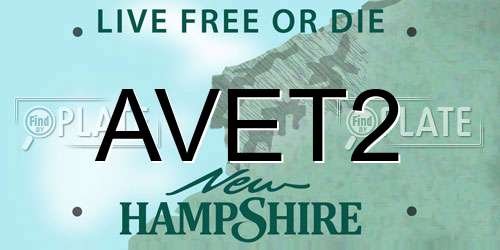 AVET2 New Hampshire License Plate
