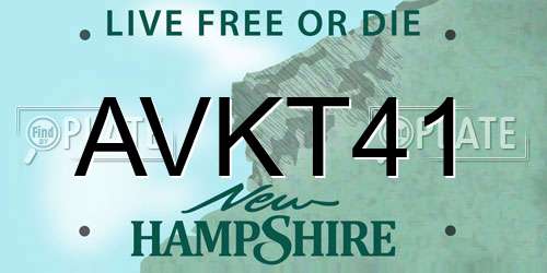 AVKT41 New Hampshire License Plate