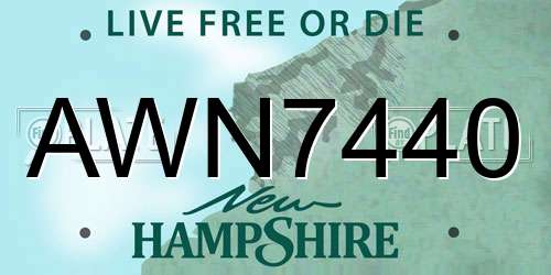 AWN7440 New Hampshire License Plate