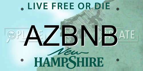 AZBNB New Hampshire License Plate