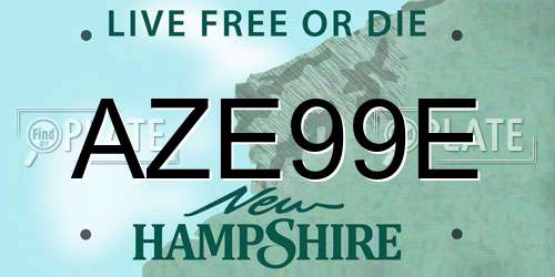 AZE99E New Hampshire License Plate