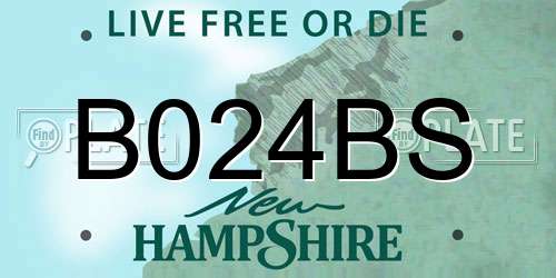 B024BS New Hampshire License Plate
