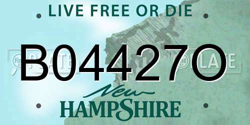 B04427O New Hampshire License Plate