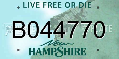 B044770 New Hampshire License Plate